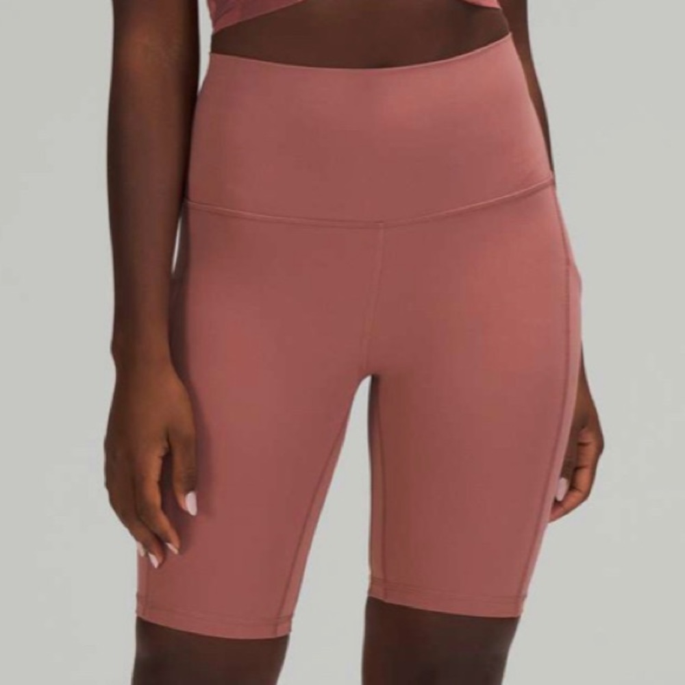 lululemon align high rise short with pockets 8" - spiced chai - size 4